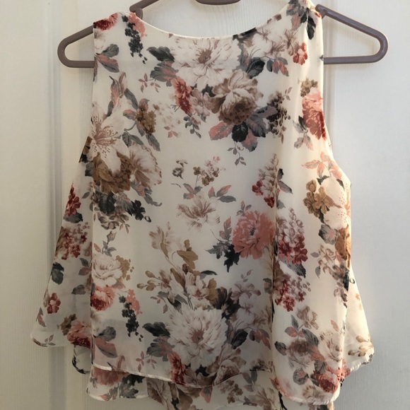 Cropped floral tank - Picture 4 of 4
